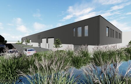 4 grote nieuwbouw KMO-units op toplocatie nabij R4 – Wiedauwkaai (Gent)